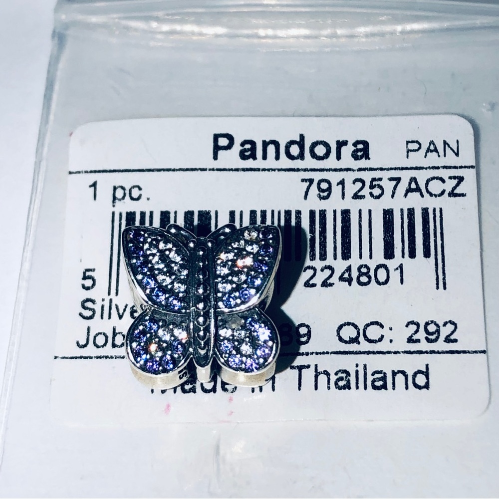 Authentic Pandora Sparkling Butterfly Charm - image 2